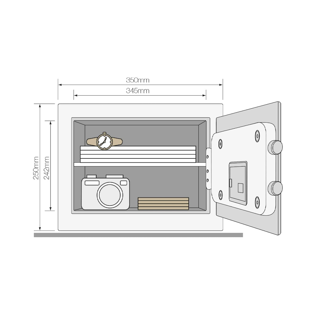 Cofre Motorizado Alta Segurança Residencial c/ Impressão Digital — Yale Lisboa